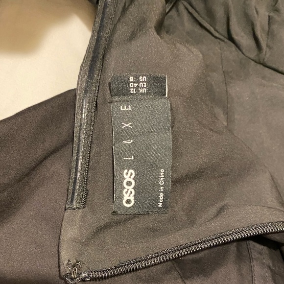 ASOS luxe pleated off shoulder cotton poplin skater dress - Picture 9 of 10